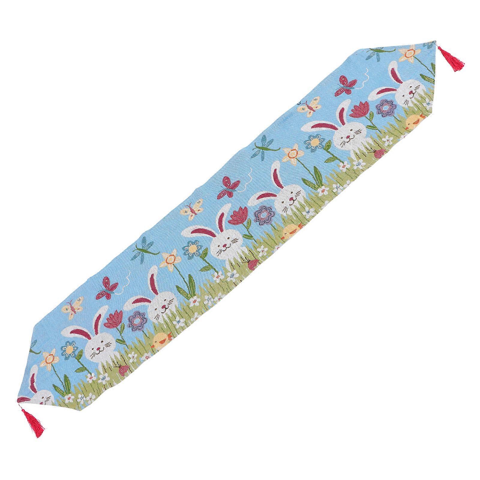 Easter Table Flag Multi-Colored 180x35cm Rectangle Table Protection Dining Table Cover 1Set