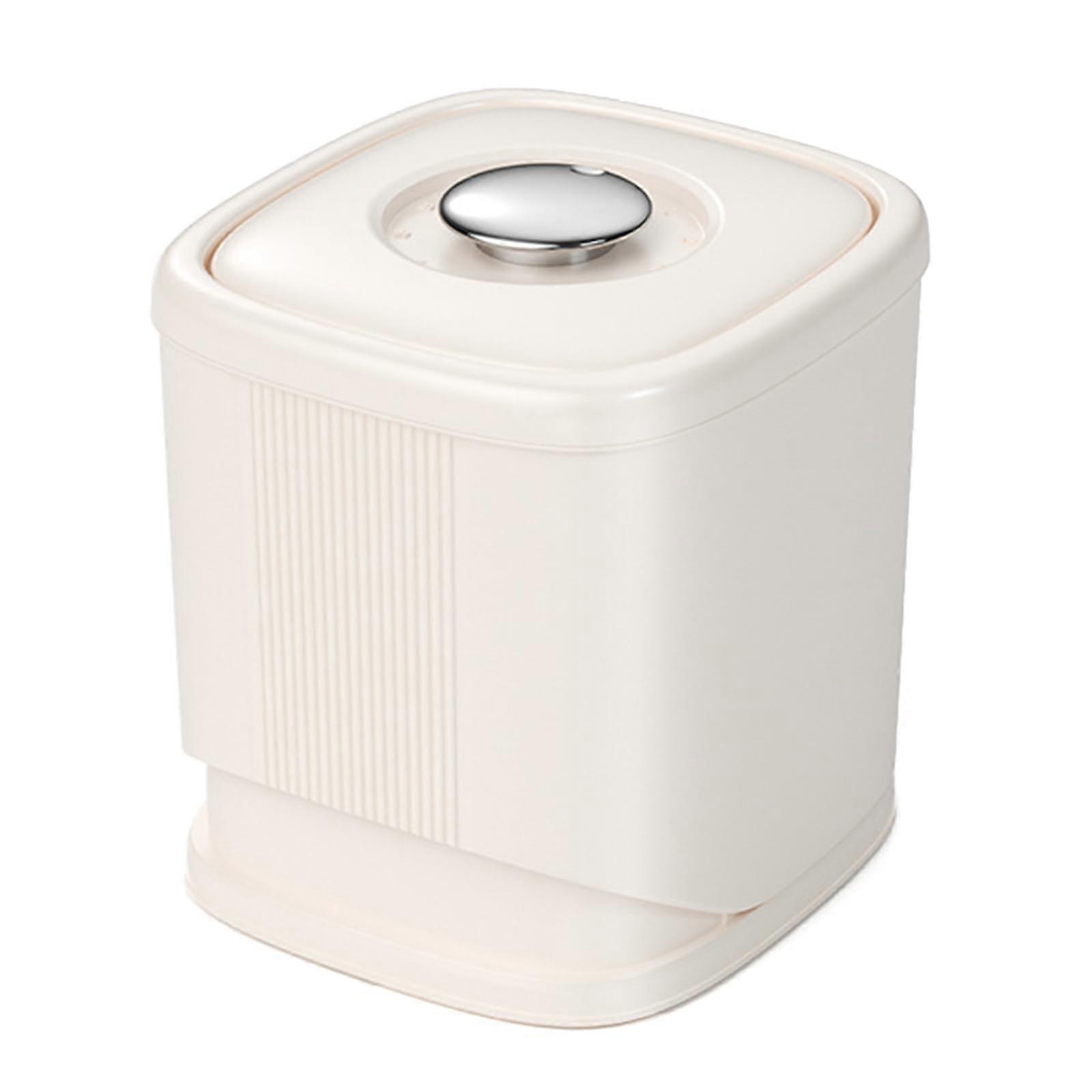 Rice Dispenser with Measuring Cup, Sealed 360° Rotating Cereal Container for Kitchen Storage