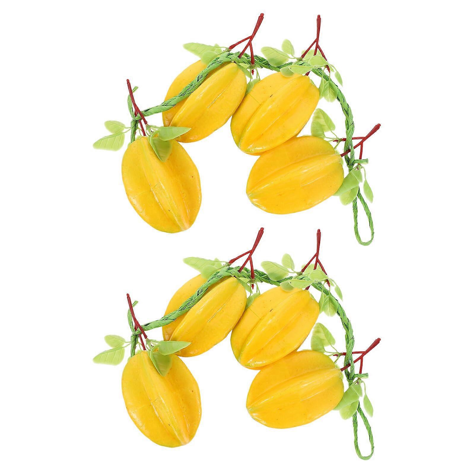2 Strings Realistic Artificial Fruit Decoration with Safe Smooth Surface for Home Kitchen Party