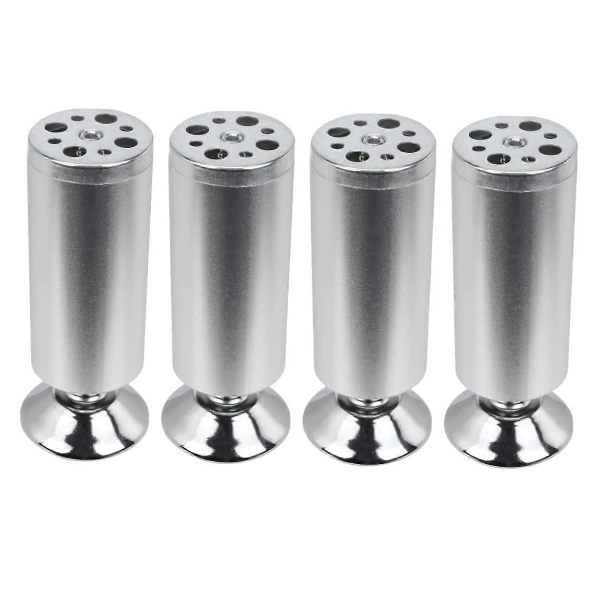 4pcs Height Adjustable Aluminum Furniture Legs Telescoping Round Design for Cabinets and Sofas