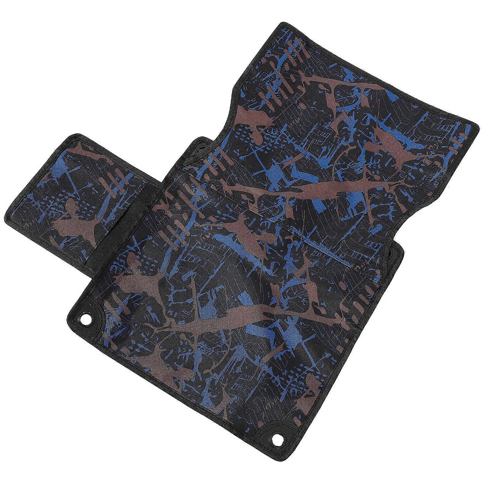 Folding Cushion Fishing Stool Replacement Pad Outdoor Activities Comfortable Rectangular Blue 1Set