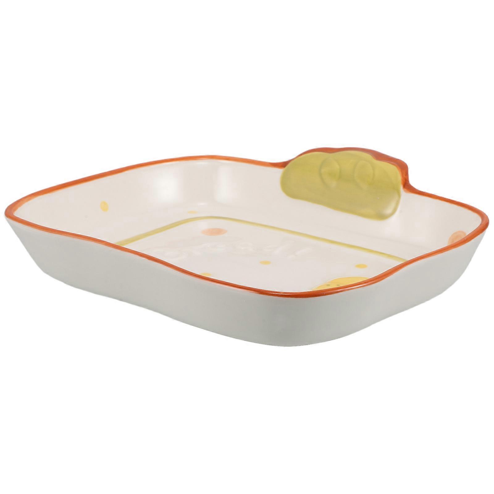 Photography Decor Bread Plate for Tableware Use Cute Ceramic Plates