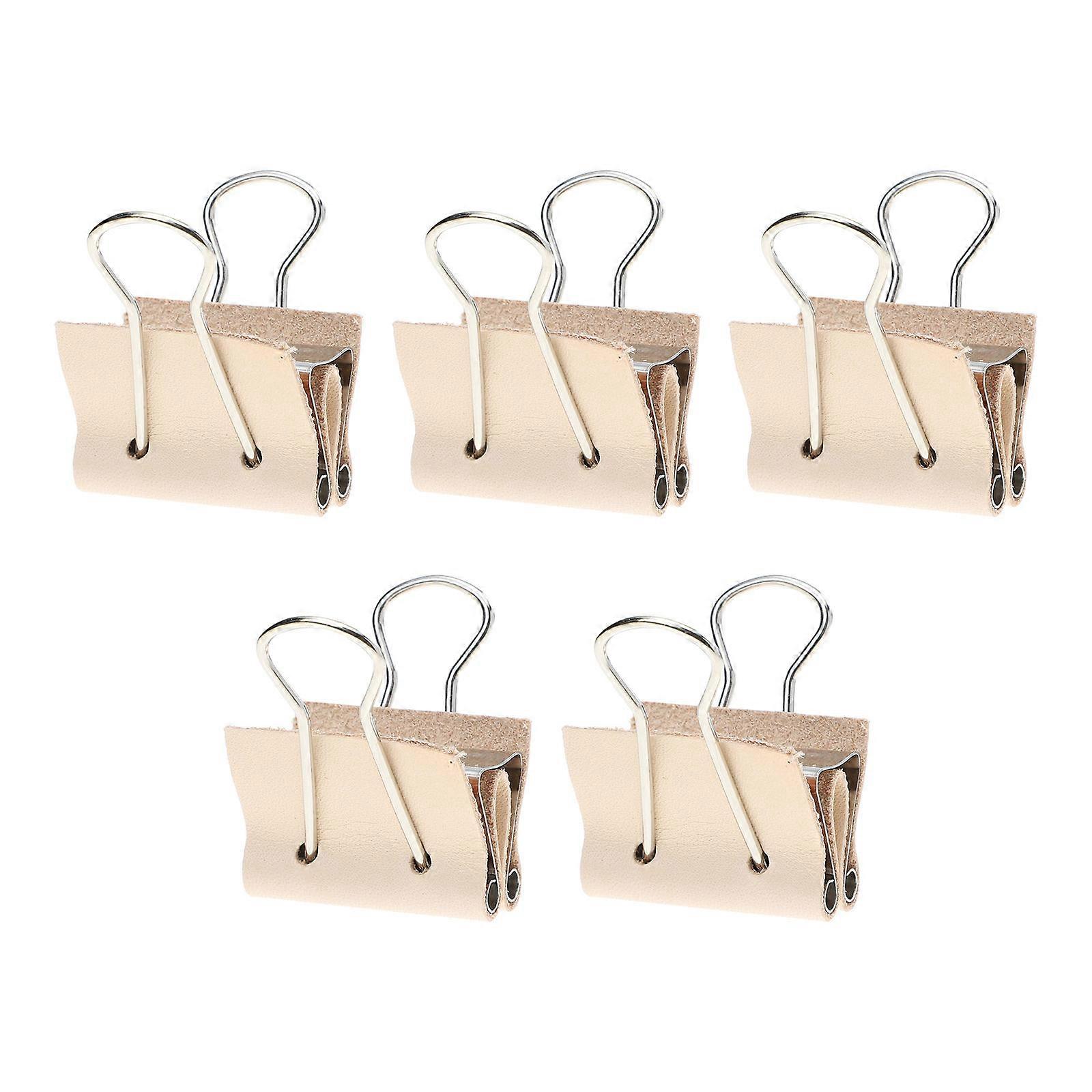Khaki DIY Binder Clips for Hand Making Paper Crafts 5Pcs Pack