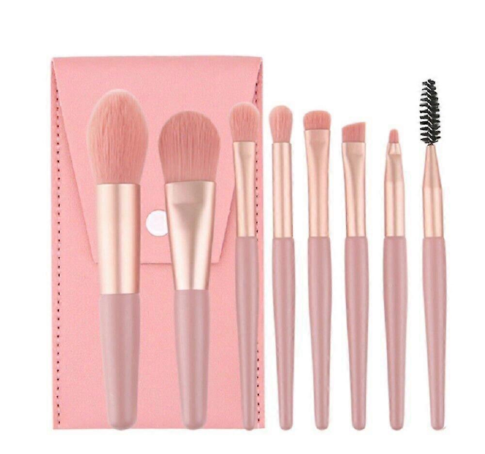 8 PCs Makeup Brush Set Mini Makeup Brushes Face Powder Foundation Eyeshade Brush