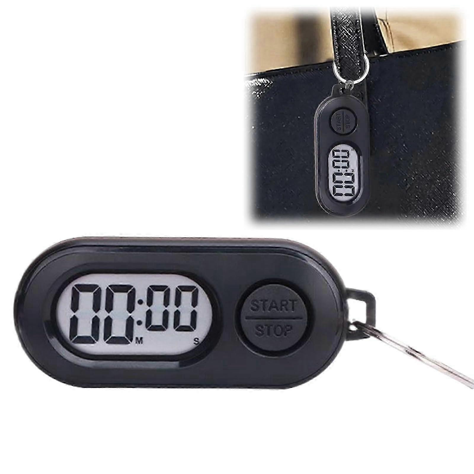 2025 Keychains Stop Watch Mini LCD Stopwatch With Countdown Timer Portable Digital Clock Keychain For Sports