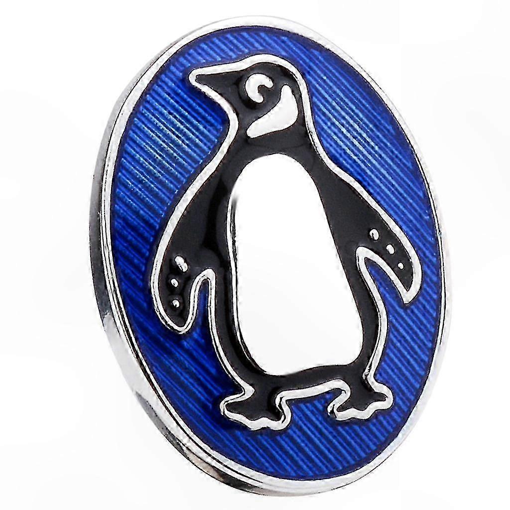 Pinguinförmige Emaille-Brosche als Kragen- oder Reversaccessoire
