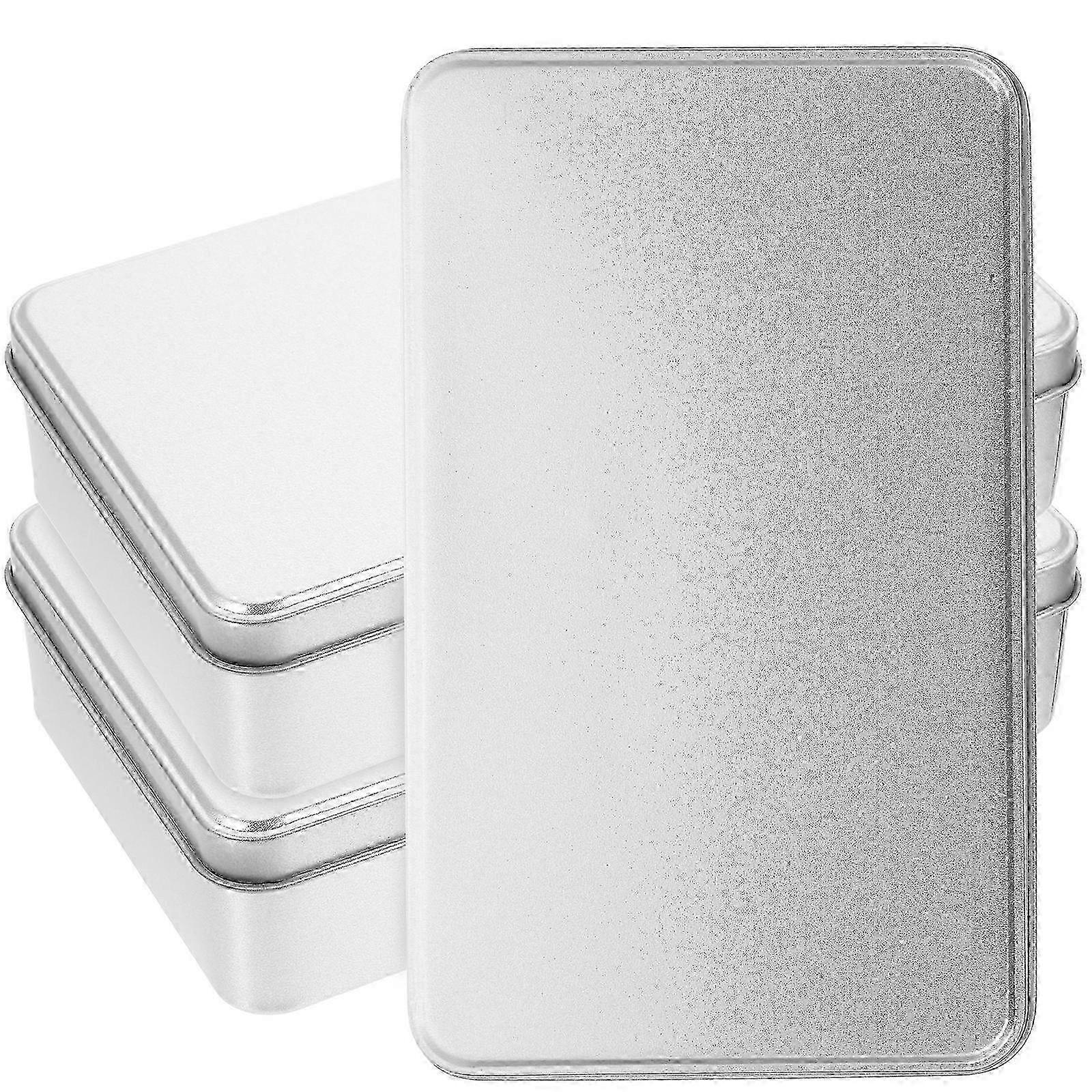 2025 3pcs Small Tin Box Empty Rectangle Tinplate Box Tinplate Containers Tin Box With Lid