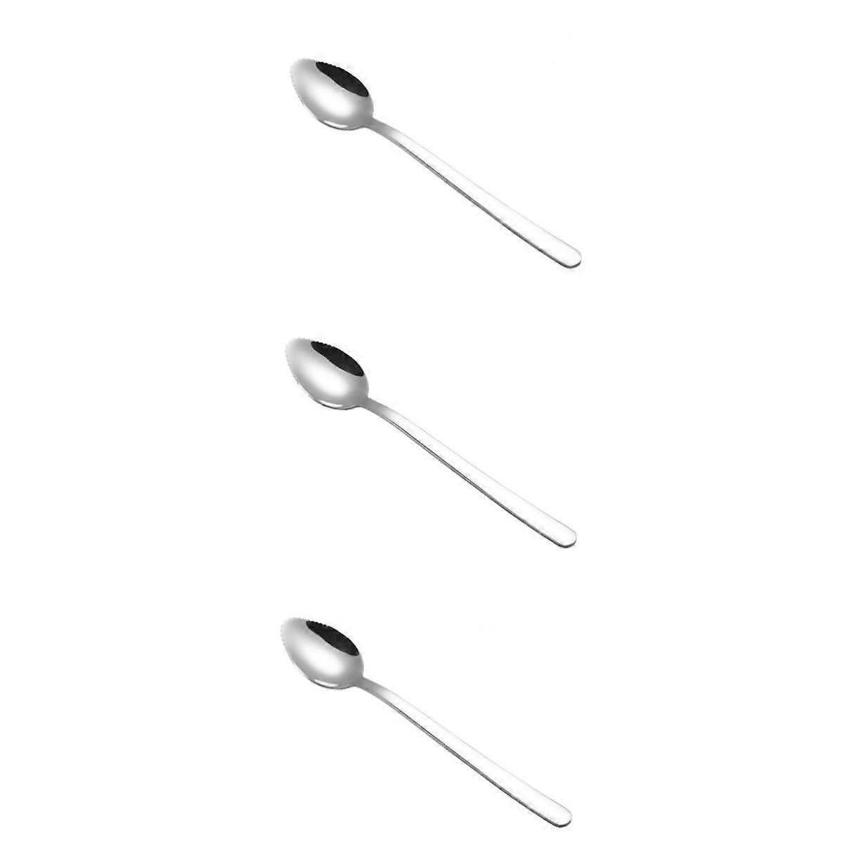 3 Sets Serrated Stainless Steel Grapefruit Spoon Set for Easy Scooping and Serving 2pcs Each