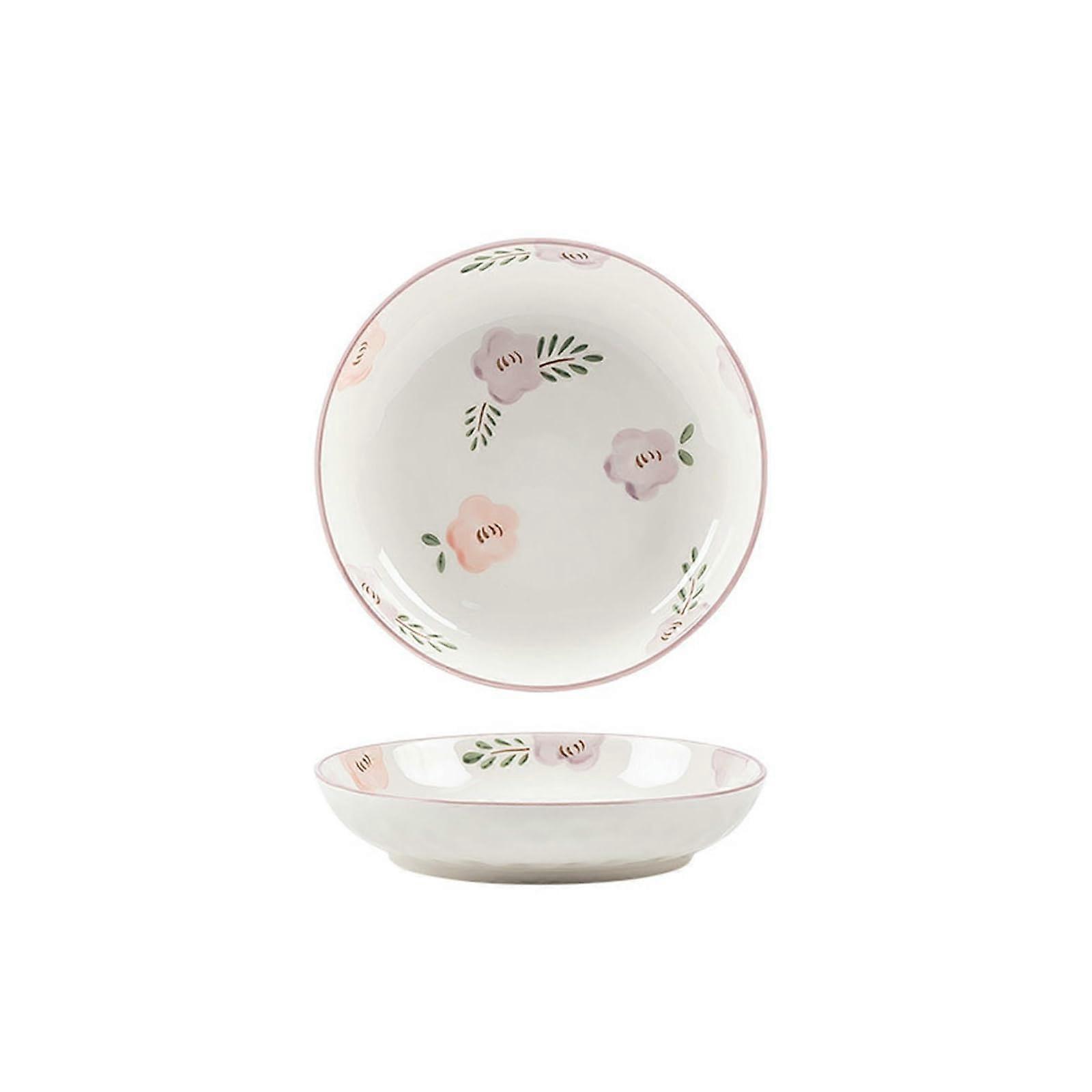 7 Inch Ceramic Dinner Plate Microwave and Dishwasher Safe Scratch Resistant Porcelain Serving Dish
