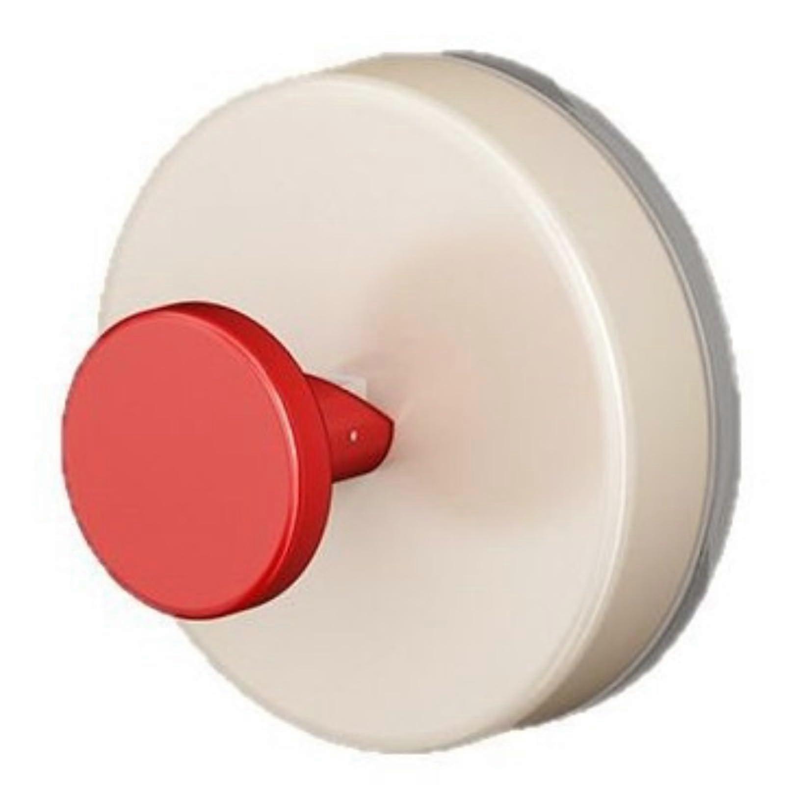 Suction Cup Hook with Powerful Vacuum Grip, Waterproof Bathroom Wall Hooks, Red, NoDrill