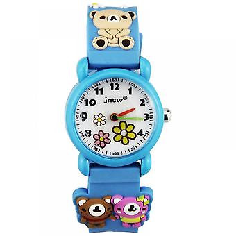 Veeki Kids Cartoon Blue Watch Orologio Impermeabile Band Bear Print per Ragazze e Ragazzi 2-12 Anni, Miglior Regalo per I Bambini