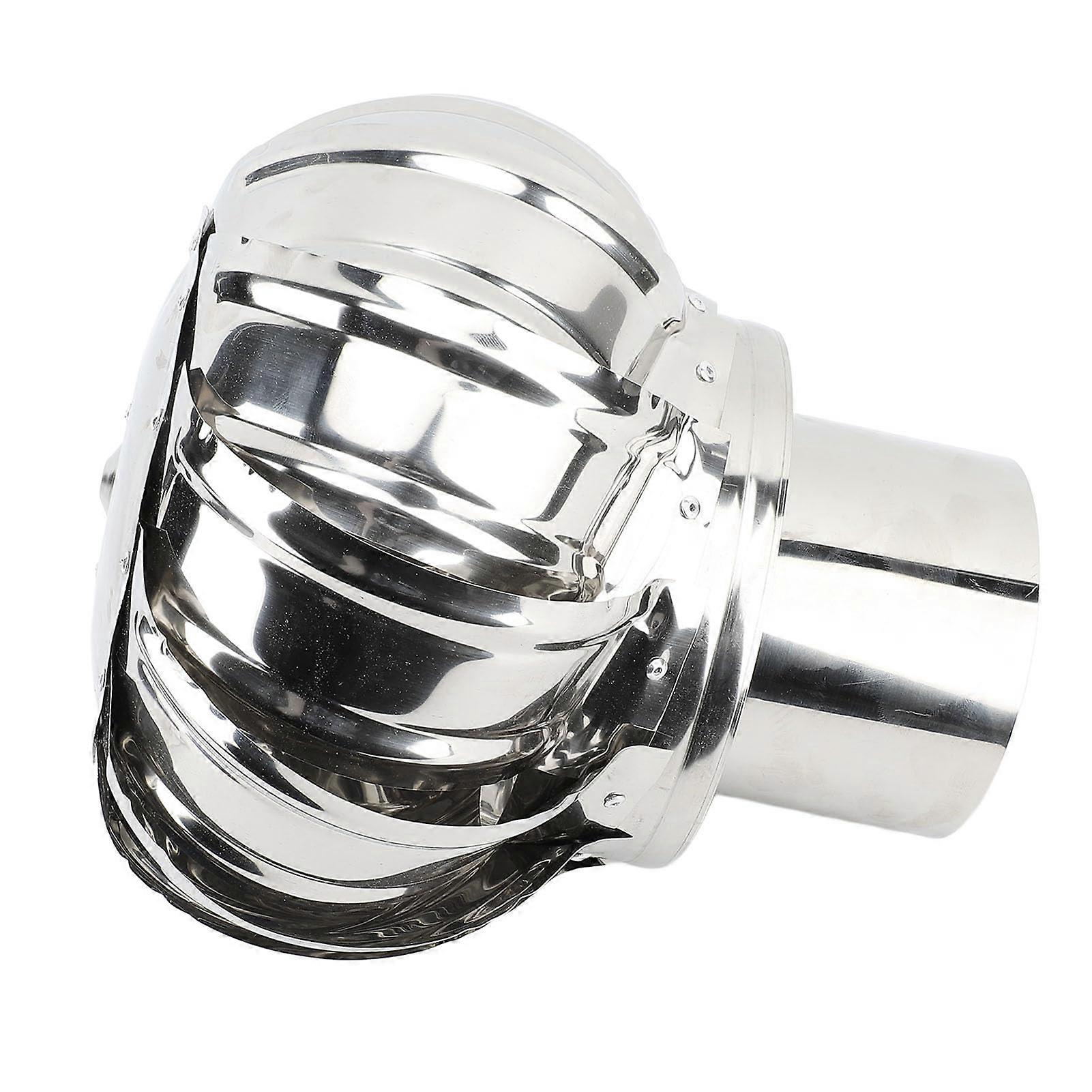 Stainless Steel Rotating Chimney Cap Rainproof Animal Proof for Efficient Combustion 15cm