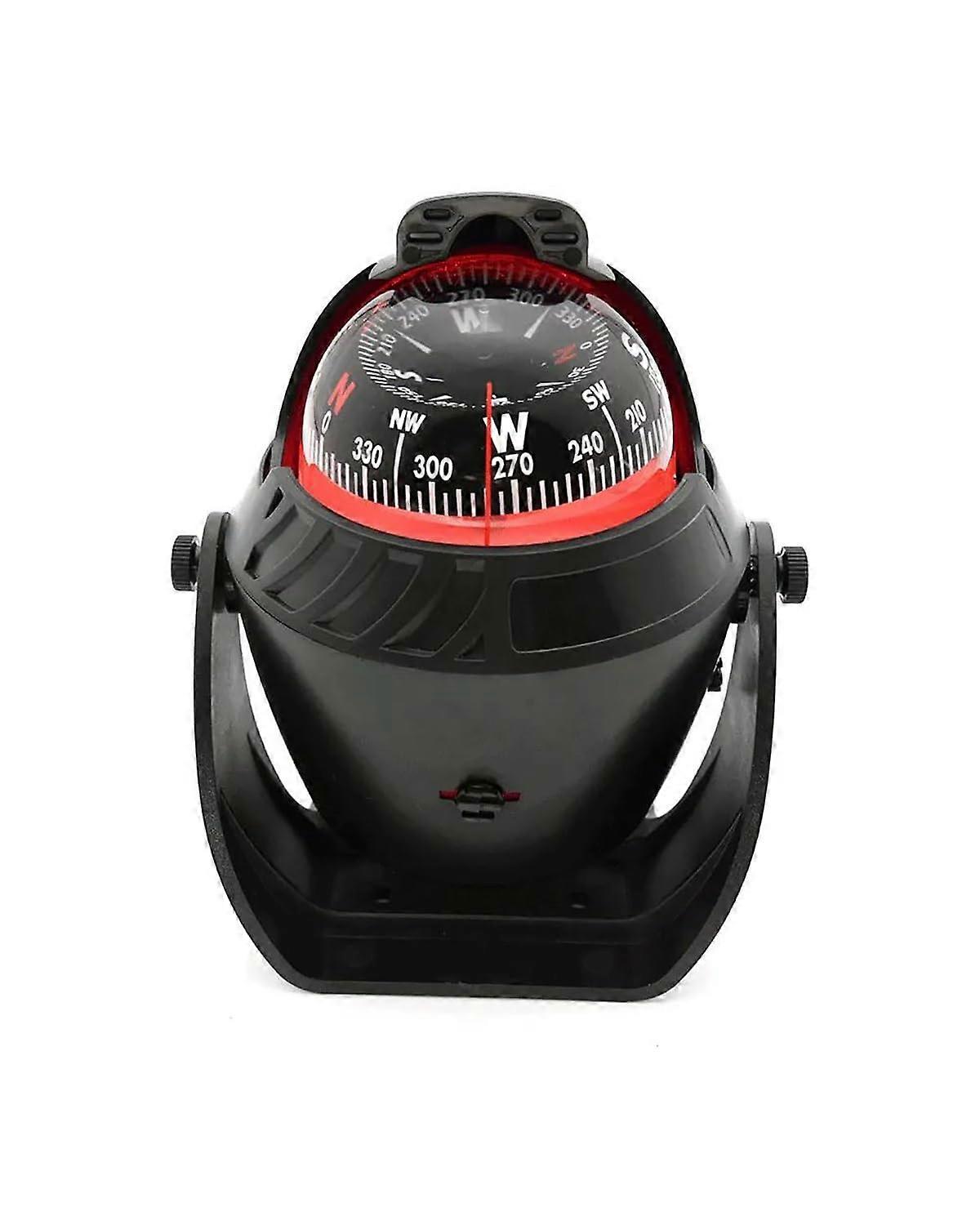 Car Compass with LED Night Display, Adjustable Dashboard Navigation Ball for Universal Vehicles