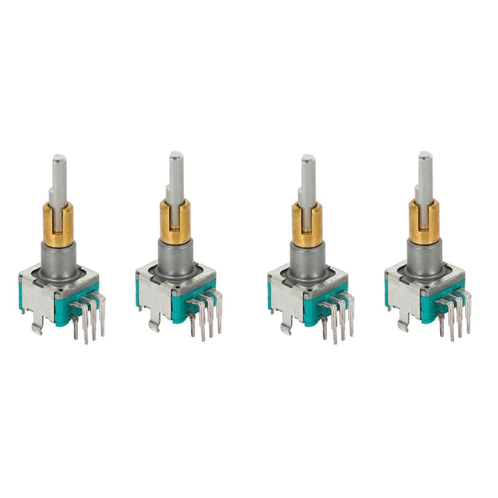 4PCS EC11EBB24C03 Dual Axis Encoder with Switch 30 Positioning Number 15 Pulse Point Handle 25mm