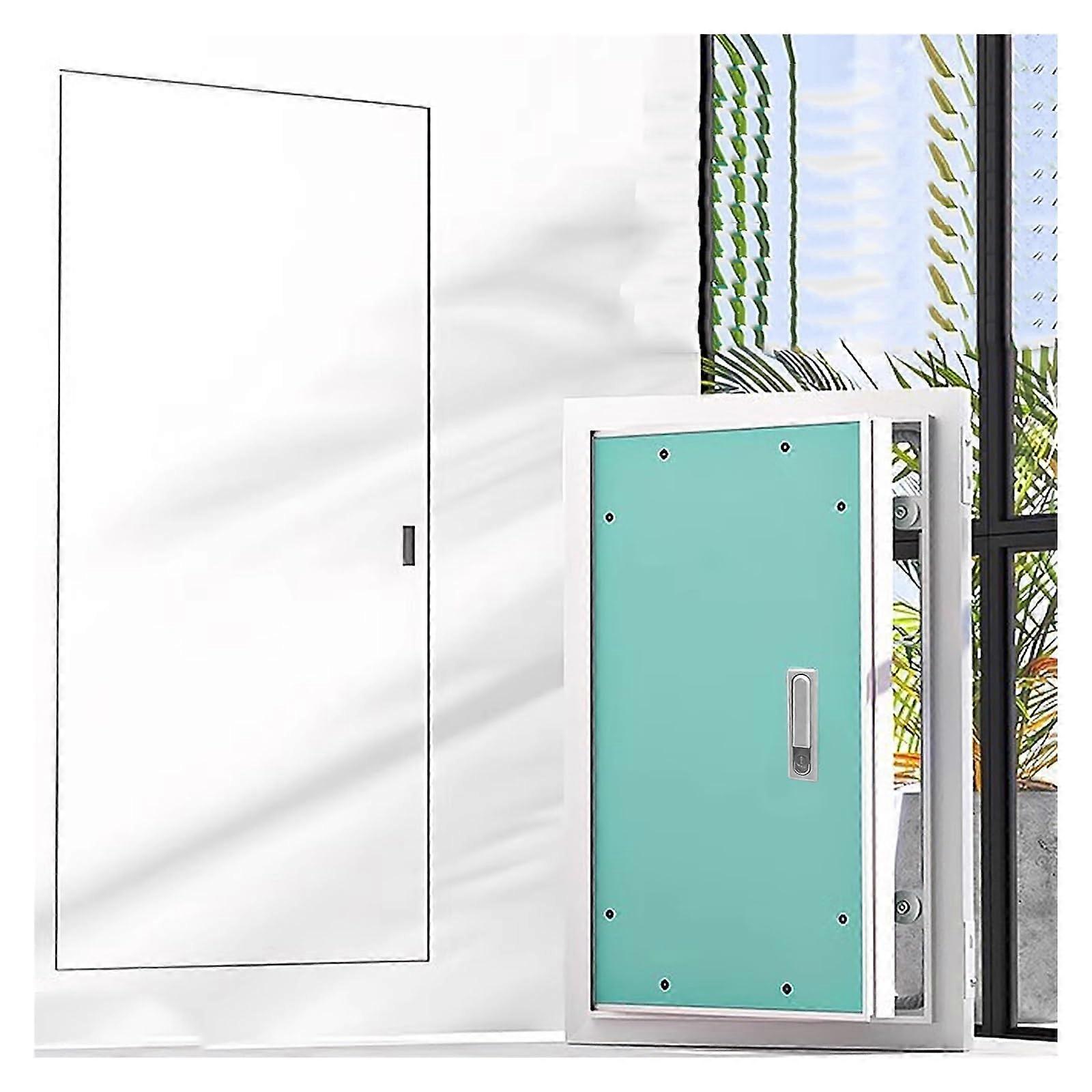 Lockable Drywall Access Door Panel 12x16 with Keyed Security Lock, Fire Resistant Paintable Surface