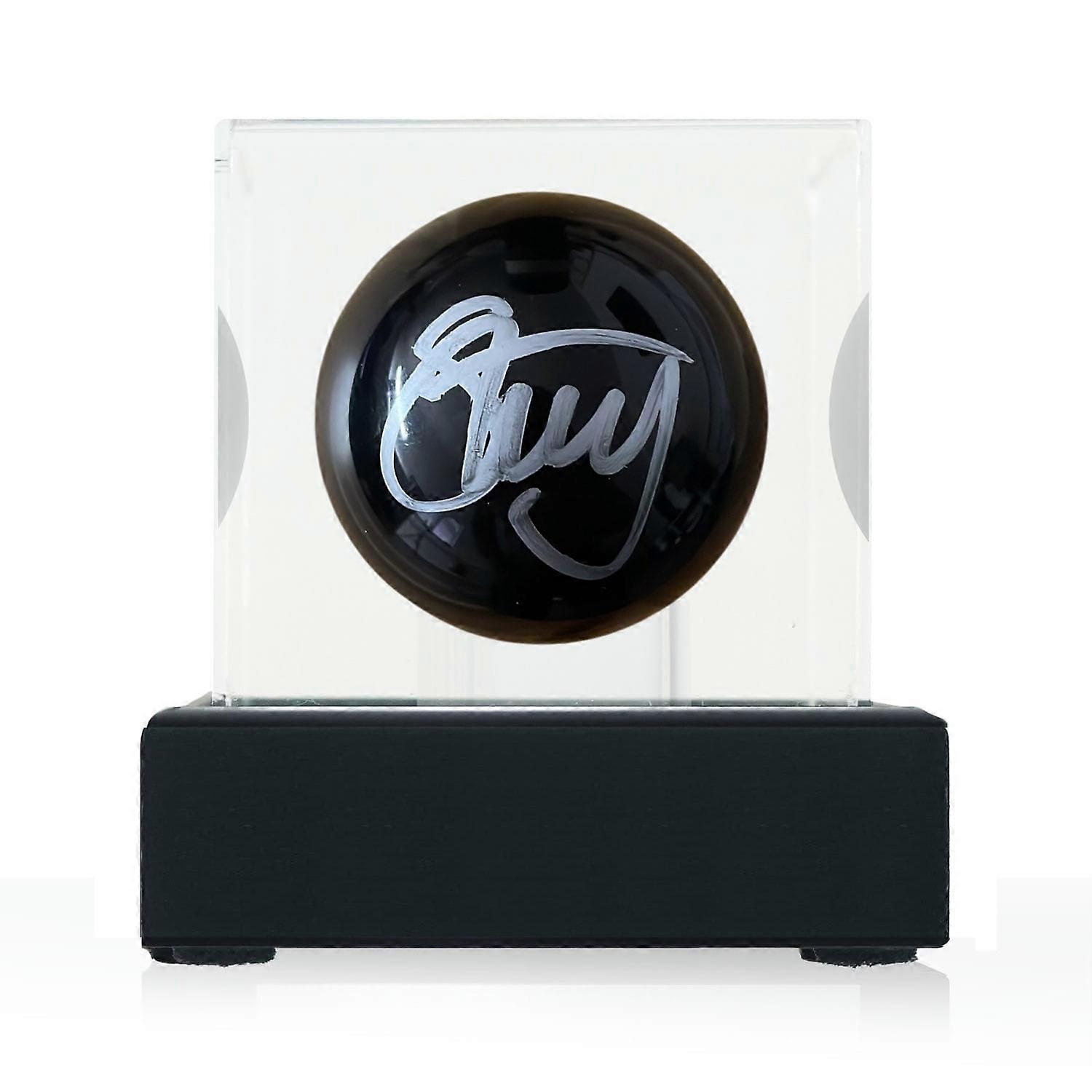 Stephen Hendry Signed Black Snooker Ball. Display Case