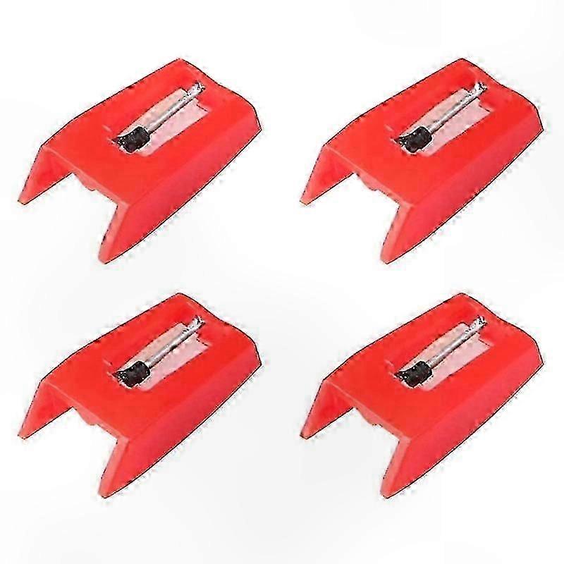 4-Pack Universal Stylus Needles for Record Players, Replacement Styli Compatible with Various Models