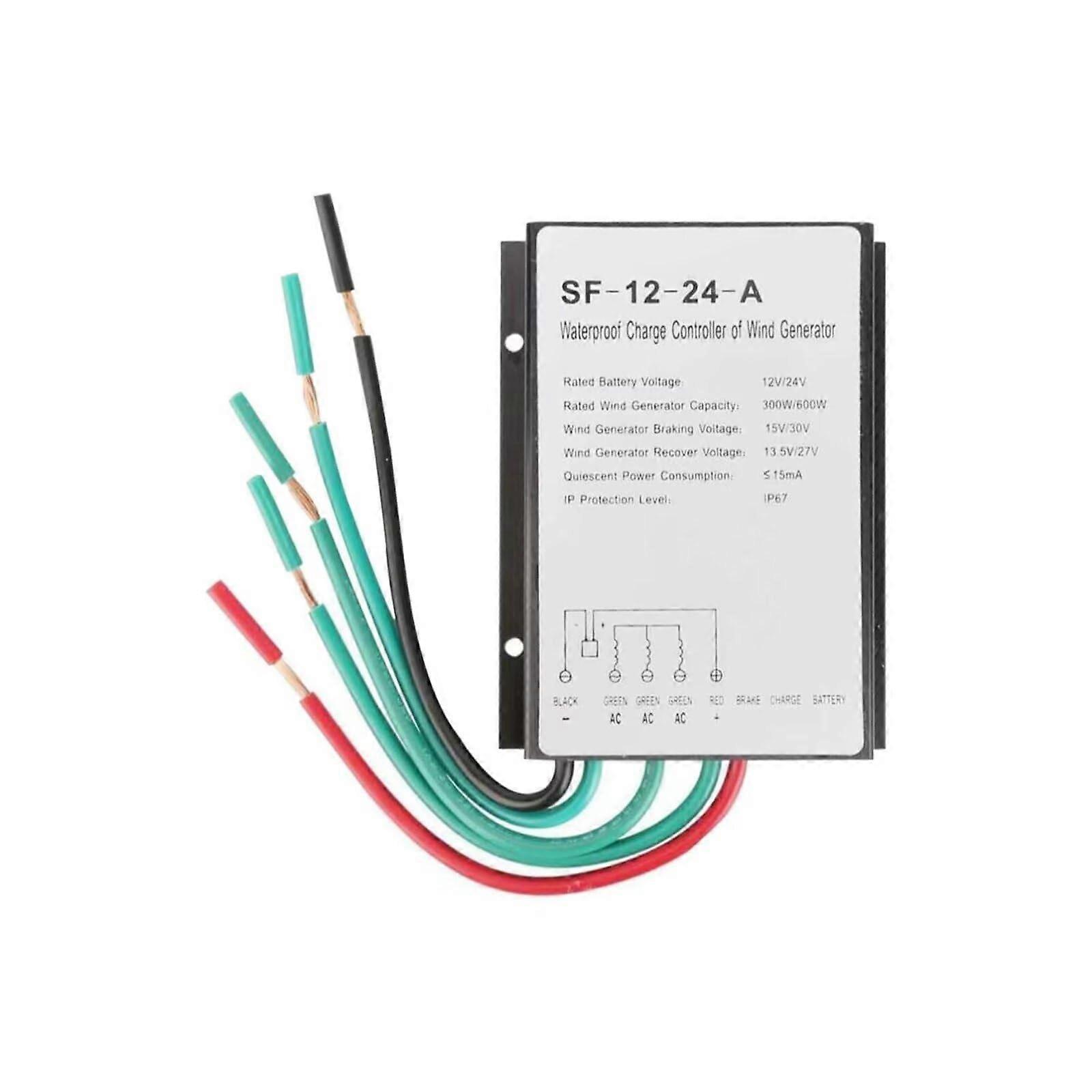 Wind Turbine Charge Controller 12V 24V IP67 Waterproof Regulator with Automatic Charge Control