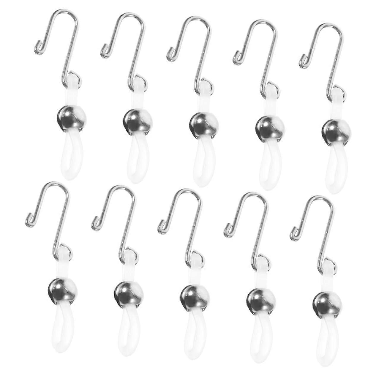 10pcs Zipper Pull Replacement Clips for Jeans with Secure Lock Durable Silicone Metal Easy Install