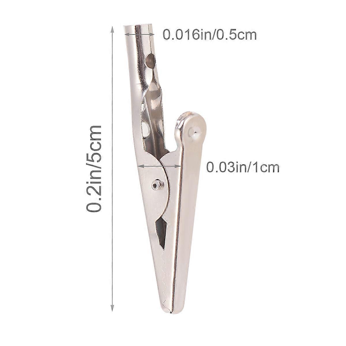 Nickel Plated Metal Clips 100Pcs for Electric Testing