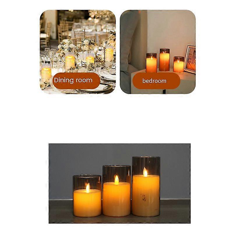 Decoration Birthday Remote Control LED Electronic Candle Light,Set A