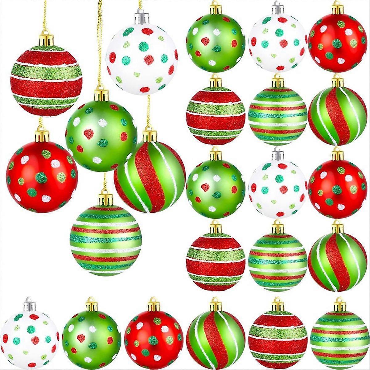 24 Pcs Christmas Tree Ball Ornaments