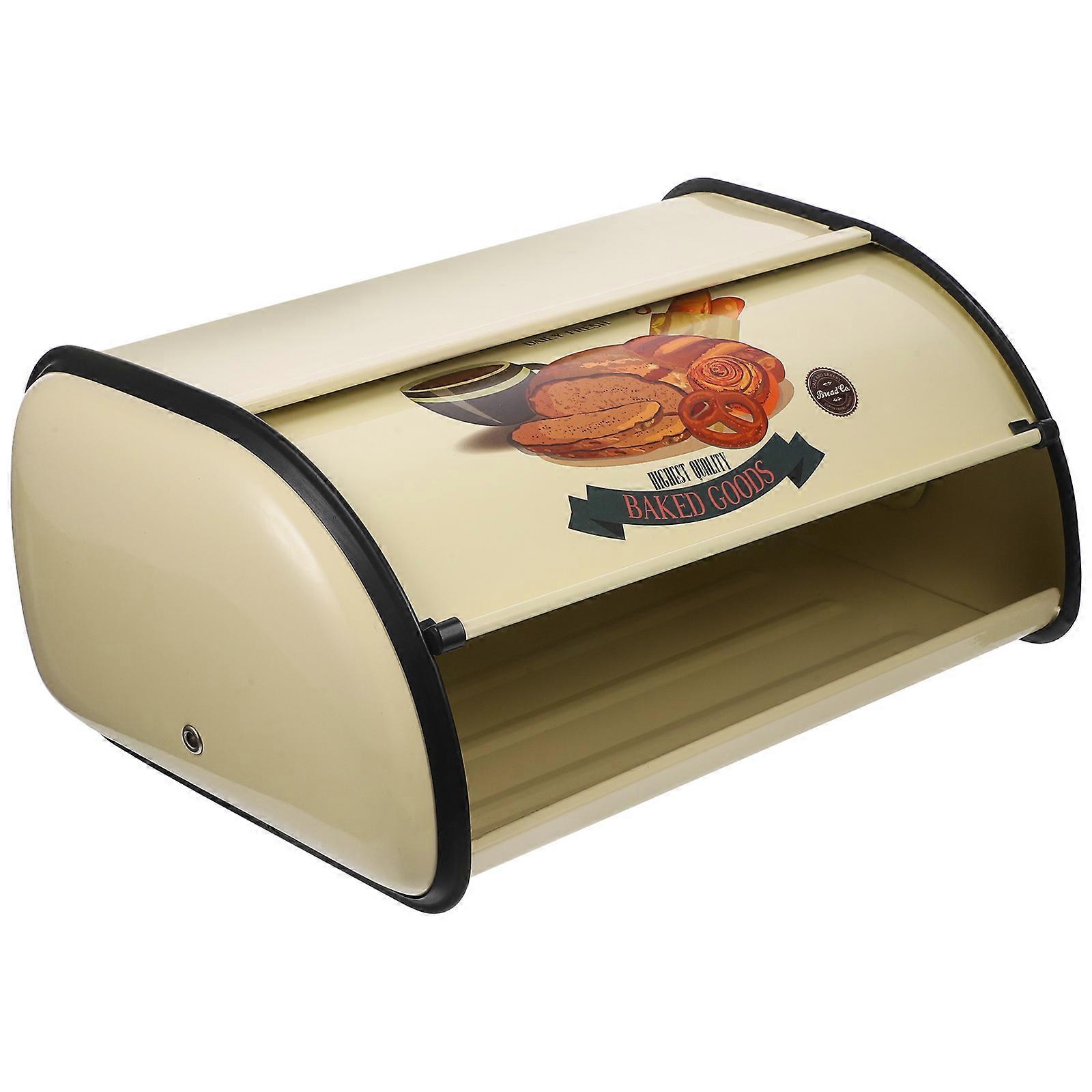Iron-Art Storage Case Bread Box for Home Use 2Pcs Retro Bread Container