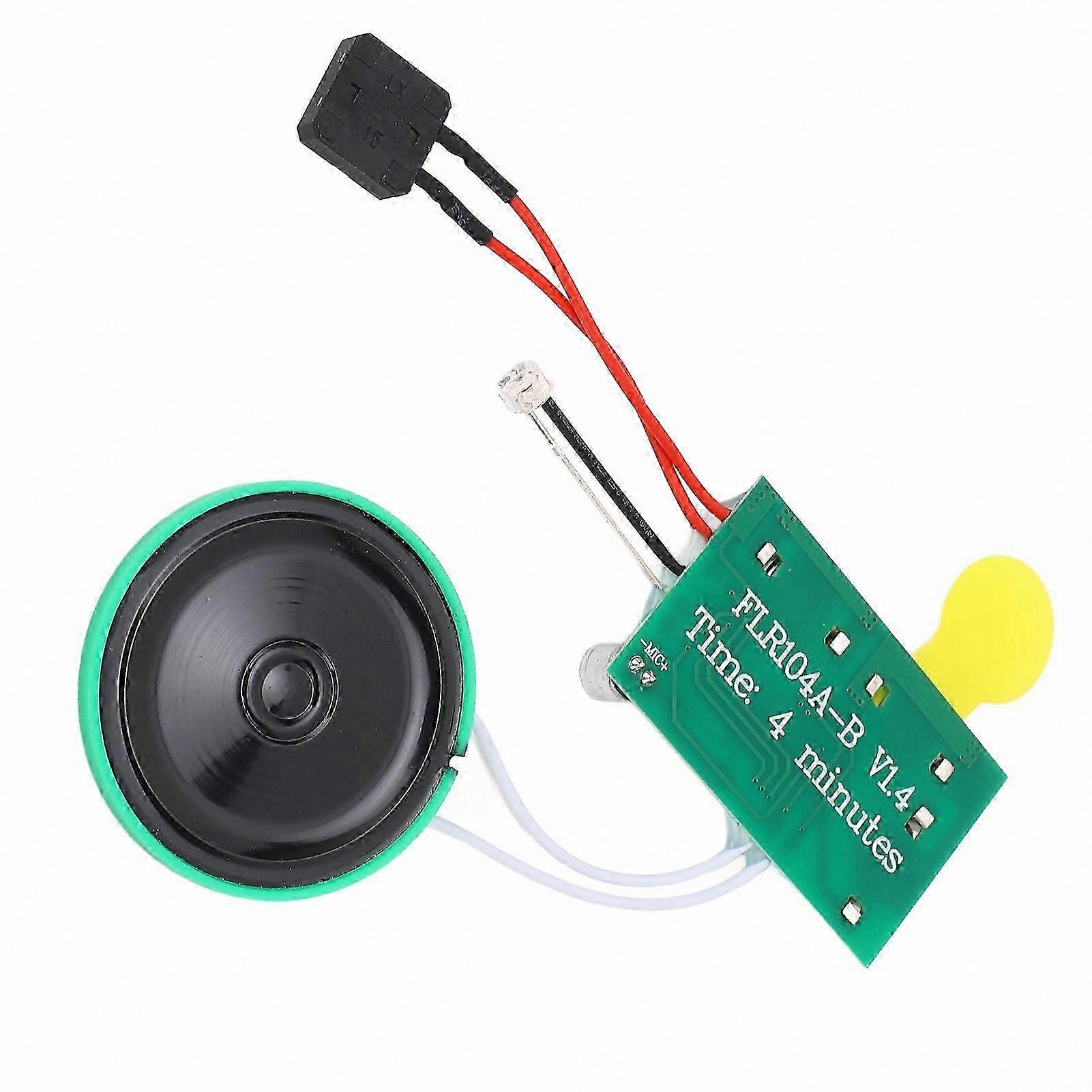 4-Minute Customizable Voice Recording Module with Light Sensor and Loop Playback for Greeting Cards