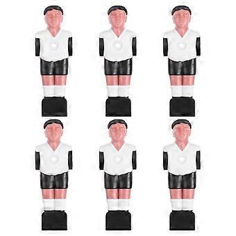 Replacement Soccer Men for Playing Table Football Black 6Pcs Tournament Style Set