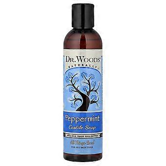 Dr. Woods, Peppermint Castile Soap with Fair Trade Shea Butter, For All Skin Types, 8 fl oz (236 ml)