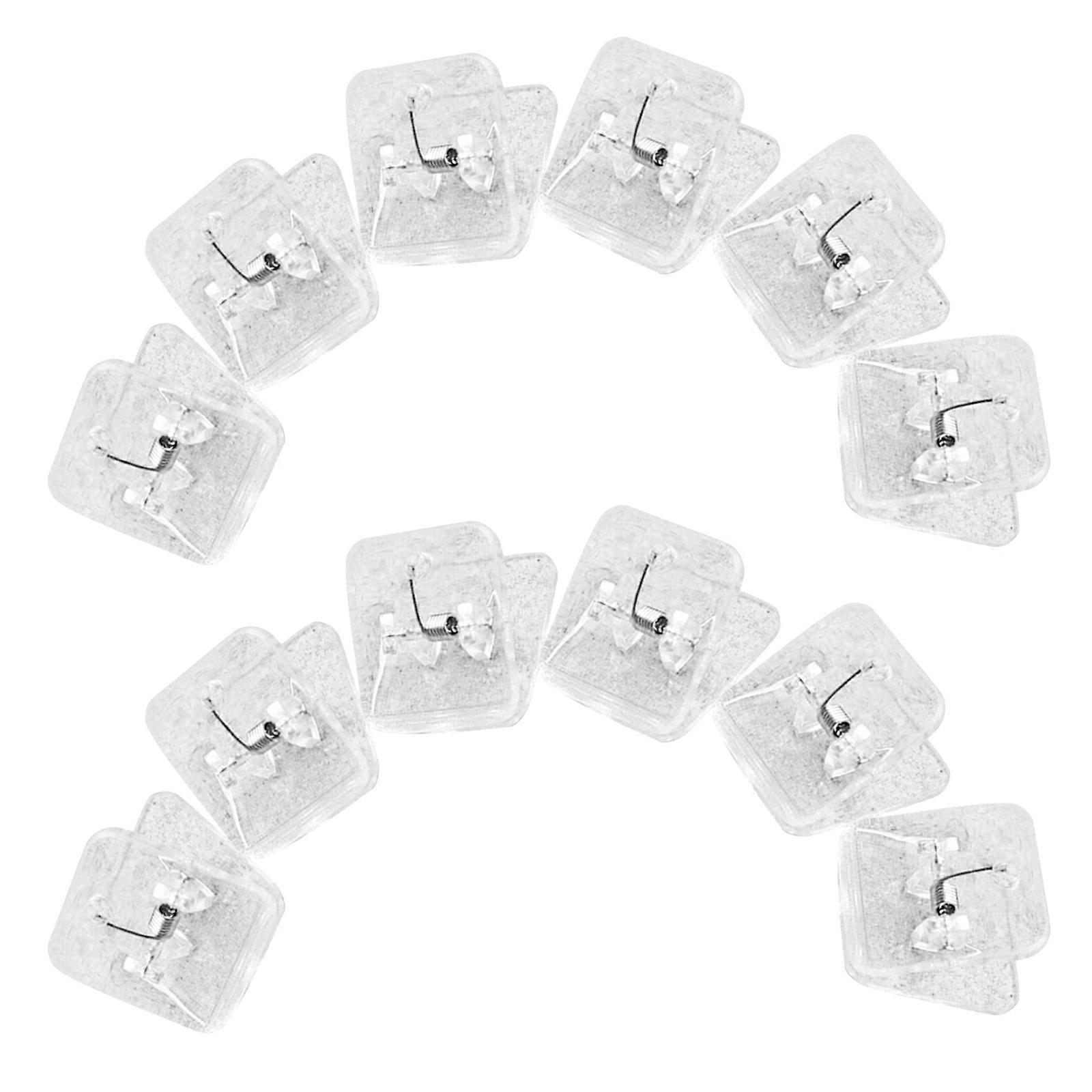 Document Paper Binder Clips Transparent Plastic for Office Use 40Pcs