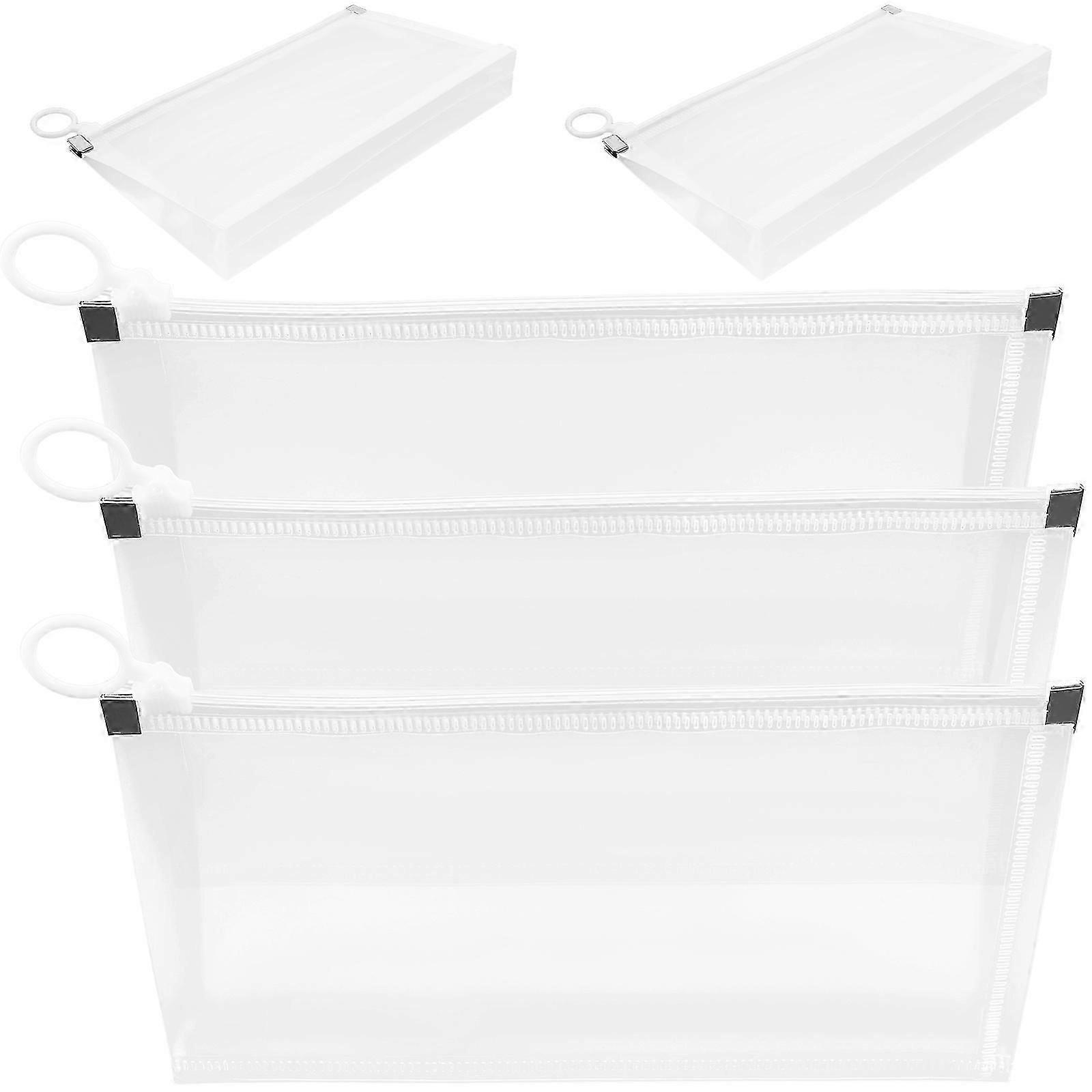 Document Folders Transparent File Pockets for Storage 5Pcs Set