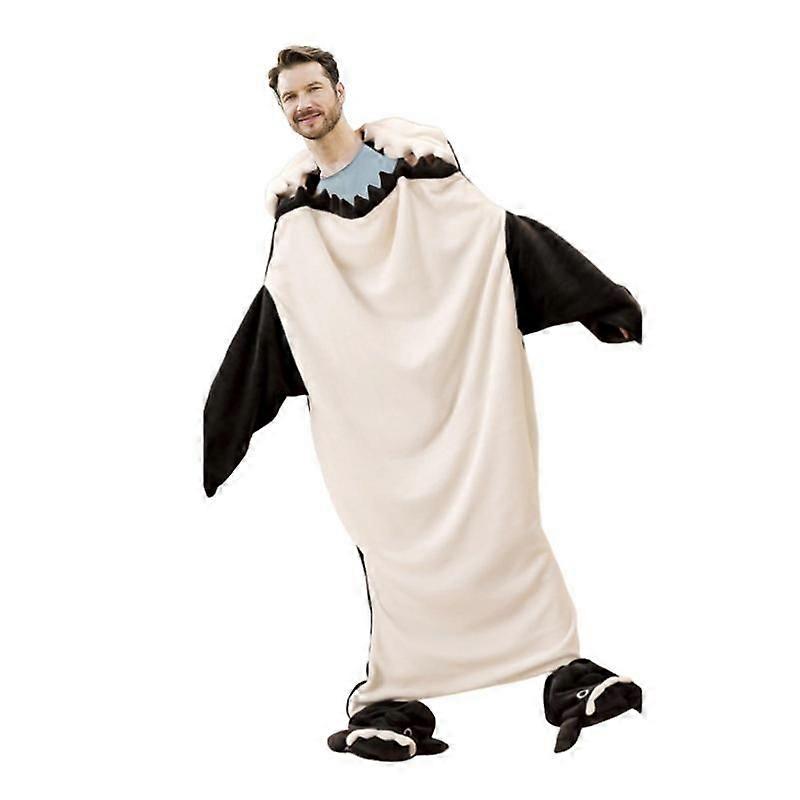 Halloween Shark Blanket Adult Blanket Hooded Super Soft Flannel Wearable Shark Snuggie Cute Cozy Shark Lightweight Adult Hoodie For Women