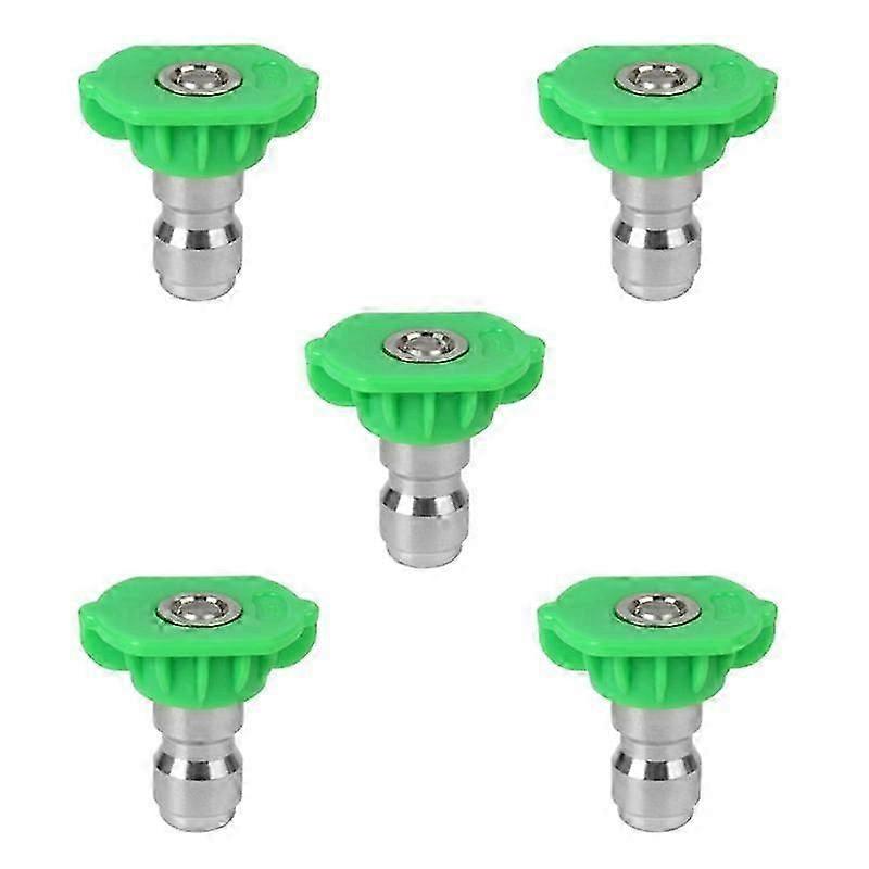 Pressure Washer Spray Nozzle Tip Set, Replacement, 5Pack (Green)