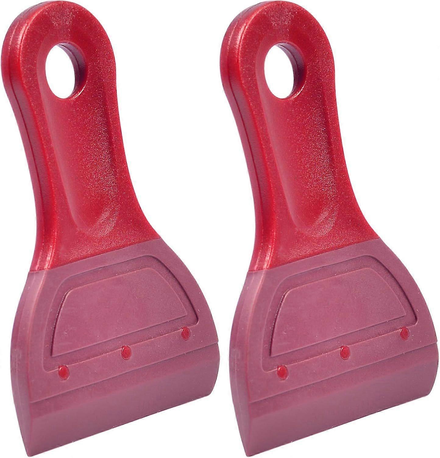 2-Pack Extra Small Squeegee with Soft Rubber Scraper 2 Inch Mini Size for Screen Printing, Chalk Pas [MI]