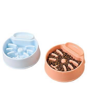 Dww-Two Slow Food Katzennäpfe für gesunde Ernährung und langsame Verdauung (16 x 6 cm, blau und orange)