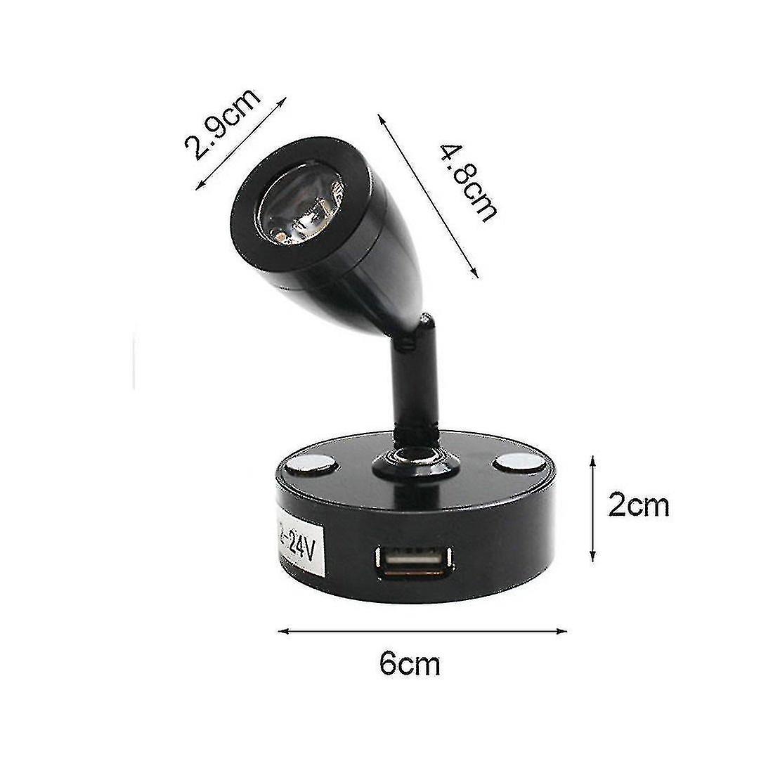 Dc12v 24v Led Touch Dimming Rv Reading Light Usb Interface Reading Light