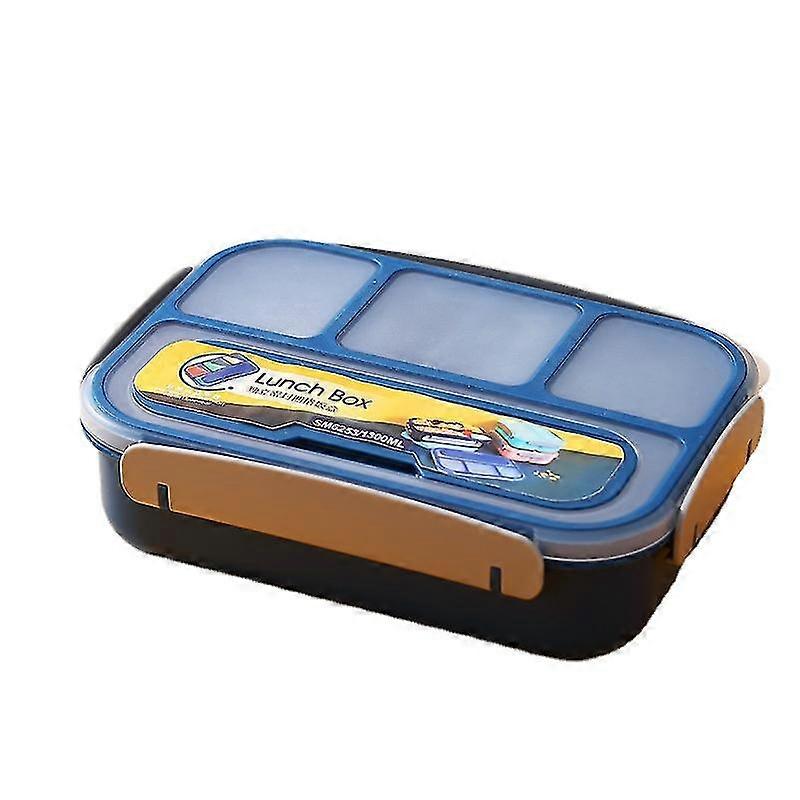 Four plastic lunch boxes compatible with office workers