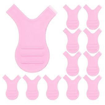 100 Pack Pink Lash Lift Brushes with Soft Silicone Comb for Precision Lash Separation