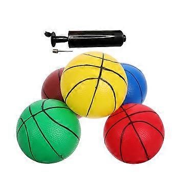Children Mini Basketball Set with Pump for Indoor Play 6Pcs Soft Balls
