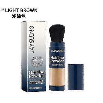 Jaysuing Hair Thickening Fiber Powder for Fluffy Hair, Color Filling Hairline Refreshing Oil Control Powder Light Brown 8G-XWD