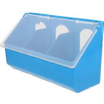 Aufhängbares Taubenfutter Multi-Gitter-Taubenfutter-Aufbewahrungsbox Vogelkäfig Hängendes Futter