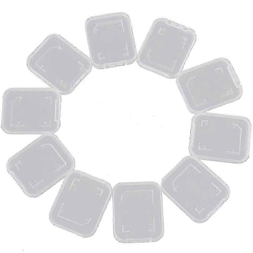 10Pcs/Set SD SDHC Memory Card Transparent Storage Box Protective Case Holder
