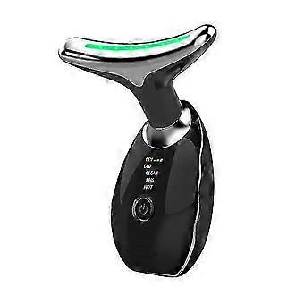 Portable 7-Color LED Facial Massager, 3 Modes, 113 F Heating, Face & Neck Skin Care Tool - White