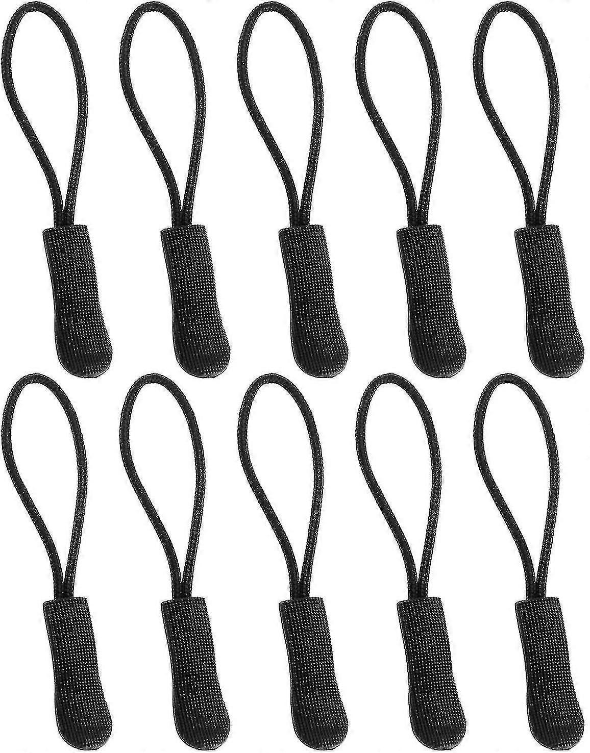 10pcs Replacement Zipper Pulls Orange Zipper Pull Cord Extender