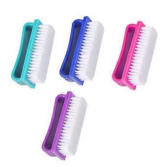 4 stuks nagelreinigingsborstels Manicureborstels Vingernagelreinigingsborstels (diverse kleuren)