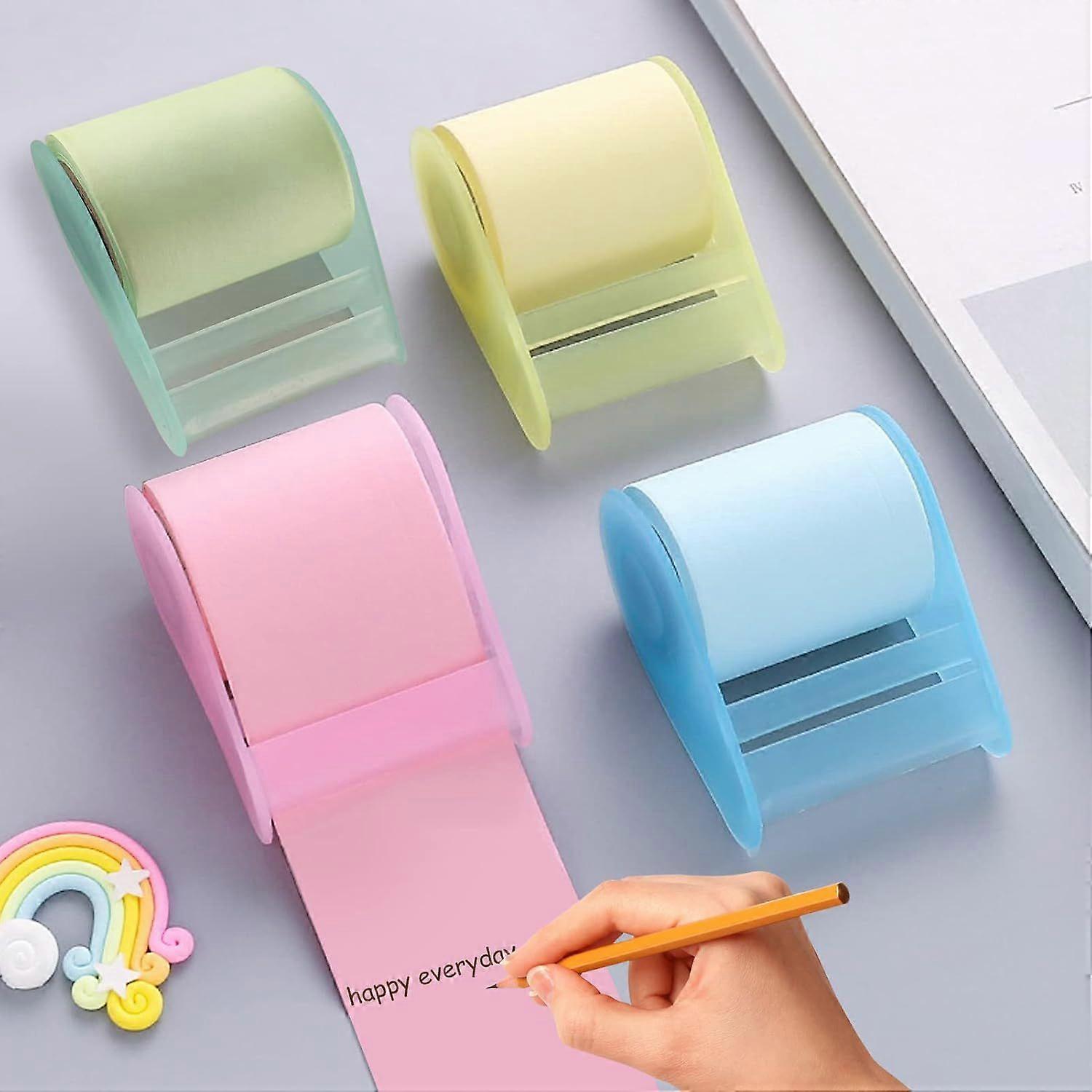 PCS Colorful Sticky Notes, Assorted Sticky Note Pad, Adhesive Note Rolls with Note Dispenser, Sticky Notes