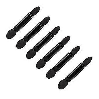 Precision Application Double Ended Makeup Brush 50Pcs Black Eye Shadow Tool For Lady Wedding Prom Daily Use