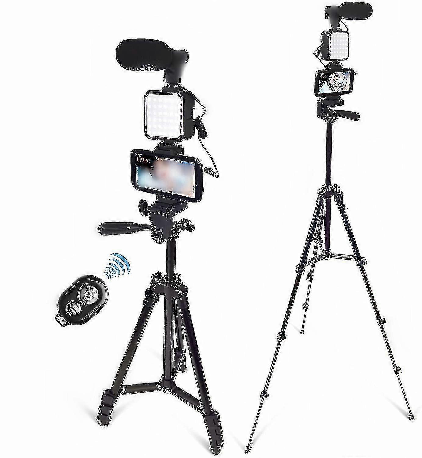 Vlogging Camera Phone Vlog Video Kit #1 with Height Adjustable Tripod