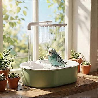 Bain d'oiseaux électrique pour perruches en cage, douche d'intérieur grande capacité avec circulation d'eau, alimentation USB.